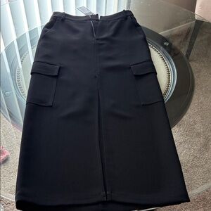 Gianni Bini Skirt Women's Dani Cargo Maxi Black Sz 0 NTW